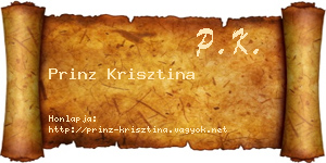 Prinz Krisztina névjegykártya